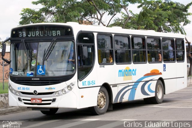 Expresso Miramar NIT.06-154 na cidade de Niterói, Rio de Janeiro, Brasil, por Carlos Eduardo Lopes. Número da foto: #1084972.