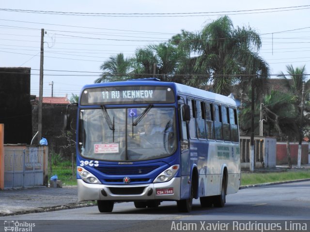 Viação Piracicabana Praia Grande 3963 na cidade de Mongaguá, São Paulo, Brasil, por Adam Xavier Rodrigues Lima. Número da foto: #1087216.