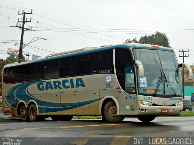 Viação Garcia 7491 na cidade de Imbaú, Paraná, Brasil, por Lucas Gabriel. ID da foto: 1087158.