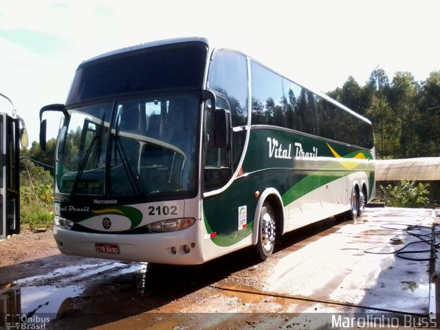 Auto Viação Vital Brazil 2102 na cidade de Campanha, Minas Gerais, Brasil, por Valdirene Pereira. Número da foto: #1087035.