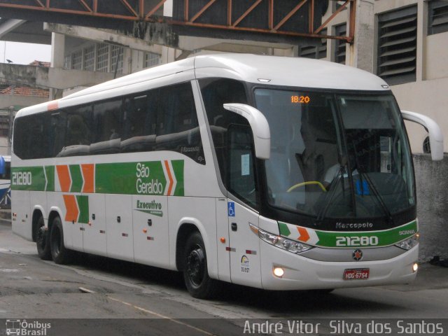 Cia. São Geraldo de Viação 21280 na cidade de Rio de Janeiro, Rio de Janeiro, Brasil, por André Vitor  Silva dos Santos. Número da foto: #1089121.