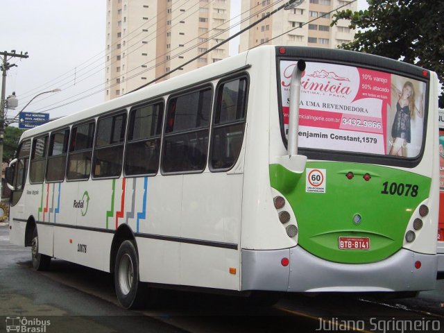 Sigma Transportes Coletivos 10078 na cidade de Piracicaba, São Paulo, Brasil, por Juliano Sgrigneiro. ID da foto: 1089138.