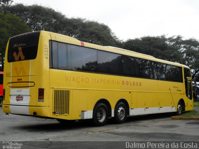 Viação Itapemirim 45337 na cidade de São Paulo, São Paulo, Brasil, por Dalmo Pereira da Costa. Número da foto: #1088700.