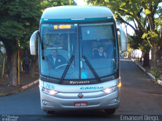 Viação Garcia 7876 na cidade de Apucarana, Paraná, Brasil, por Emanoel Diego.. Número da foto: #1089738.