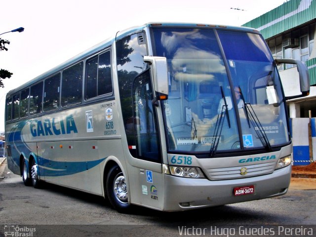 Viação Garcia 6518 na cidade de Presidente Prudente, São Paulo, Brasil, por Victor Hugo Guedes Pereira. Número da foto: #1091008.