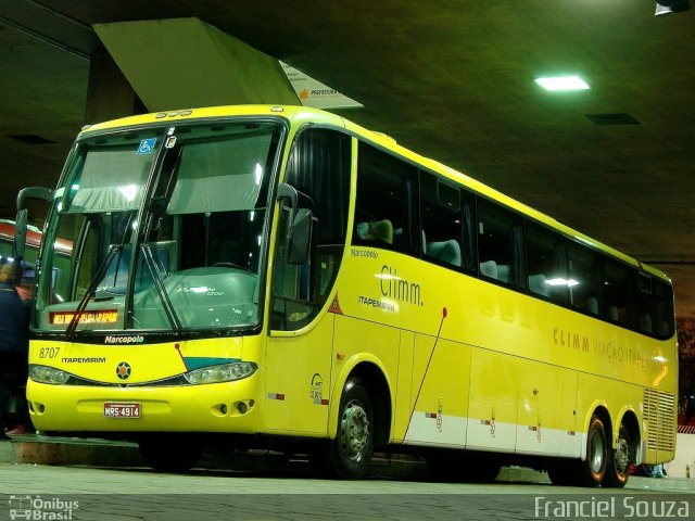 Viação Itapemirim 8707 na cidade de Belo Horizonte, Minas Gerais, Brasil, por Franciel Souza. Número da foto: #1094777.