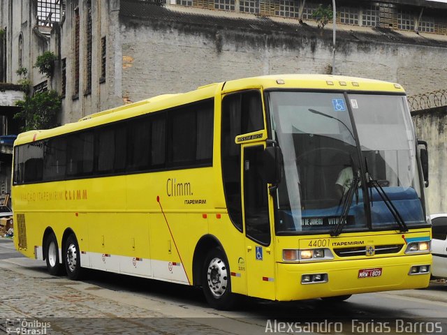 Viação Itapemirim 44001 na cidade de Rio de Janeiro, Rio de Janeiro, Brasil, por Alexsandro  Farias Barros. Número da foto: #1096108.