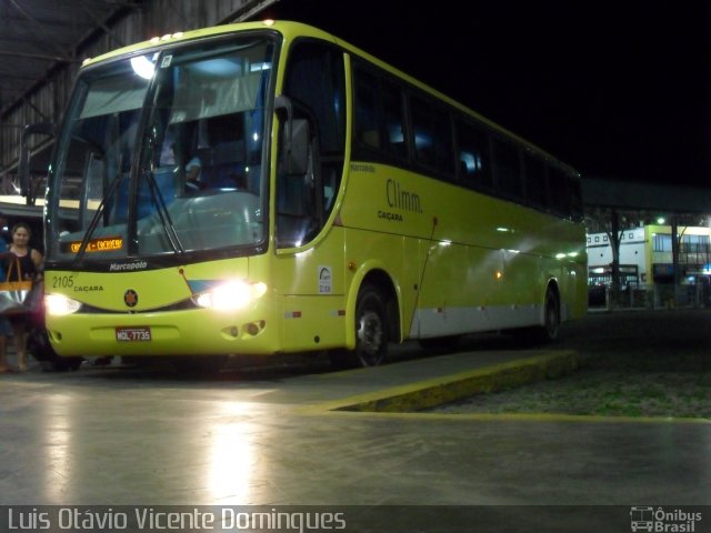 Kaissara - Viação Caiçara 2105 na cidade de Campos dos Goytacazes, Rio de Janeiro, Brasil, por Luis Otávio Vicente Domingues. ID da foto: 1098061.