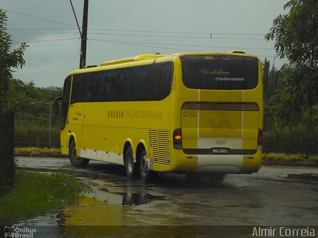 Viação Itapemirim 5867 na cidade de Recife, Pernambuco, Brasil, por Almir Correia. Número da foto: #1097200.