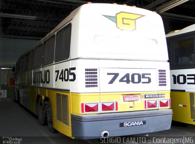 Empresa Gontijo de Transportes 7405 na cidade de Contagem, Minas Gerais, Brasil, por Sérgio Augusto Braga Canuto. ID da foto: 1096793.