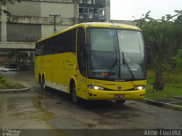Viação Itapemirim 5867 na cidade de Recife, Pernambuco, Brasil, por Almir Correia. Número da foto: #1097199.