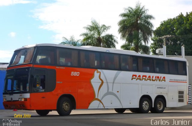 Viação Paraúna 580 na cidade de Goiânia, Goiás, Brasil, por Carlos Júnior. ID da foto: 1099865.