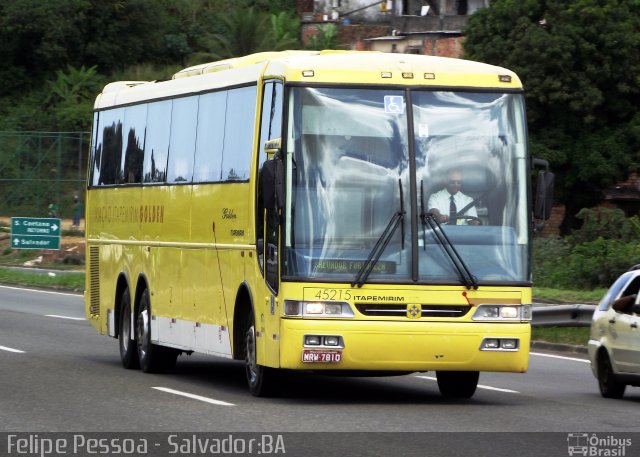 Viação Itapemirim 45215 na cidade de Salvador, Bahia, Brasil, por Felipe Pessoa de Albuquerque. Número da foto: #1099549.