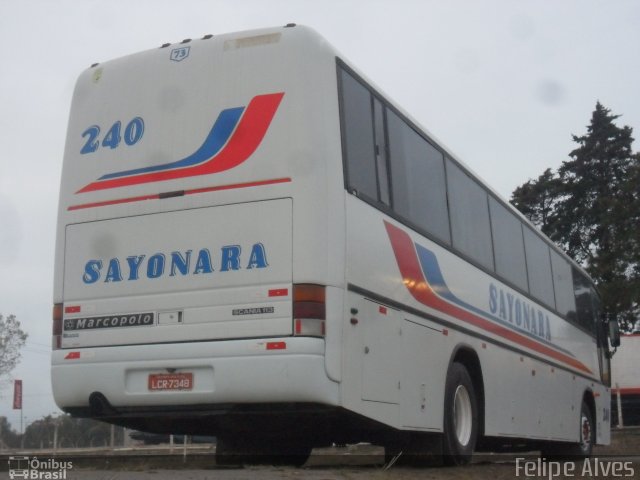 Sayonara - Auto Viação Monte Alverne 240 na cidade de Pelotas, Rio Grande do Sul, Brasil, por Felipe Alves. Número da foto: #1100472.
