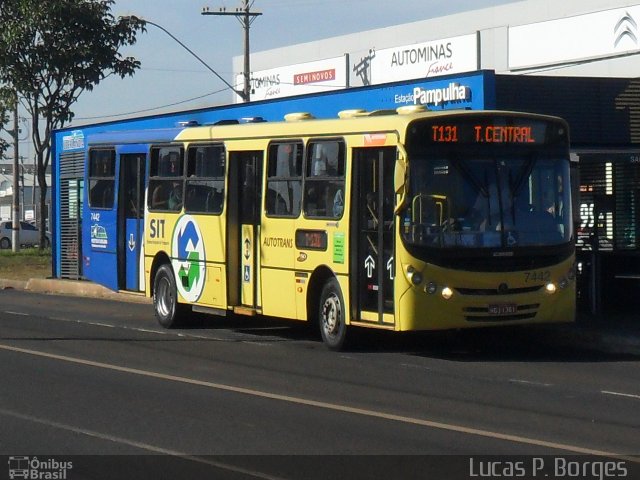 Autotrans Transportes Urbanos e Rodoviários 7442 na cidade de Uberlândia, Minas Gerais, Brasil, por Lucas Borges . Número da foto: #1101927.