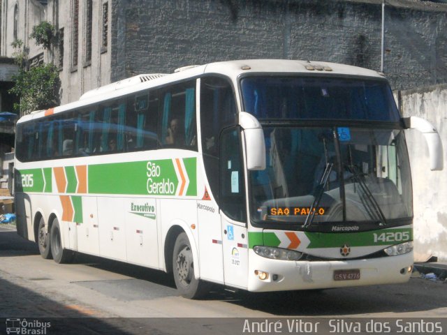 Cia. São Geraldo de Viação 14205 na cidade de Rio de Janeiro, Rio de Janeiro, Brasil, por André Vitor  Silva dos Santos. Número da foto: #1069111.