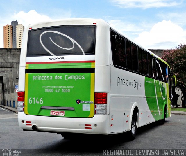 Expresso Princesa dos Campos 6146 na cidade de Curitiba, Paraná, Brasil, por Reginaldo Levinski da Silva. ID da foto: 1104225.