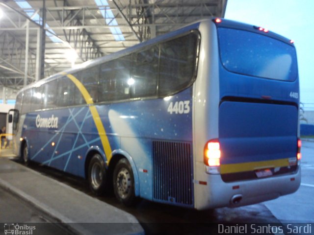 Viação Cometa 4403 na cidade de Praia Grande, São Paulo, Brasil, por Daniel Santos Sardi. ID da foto: 1105524.