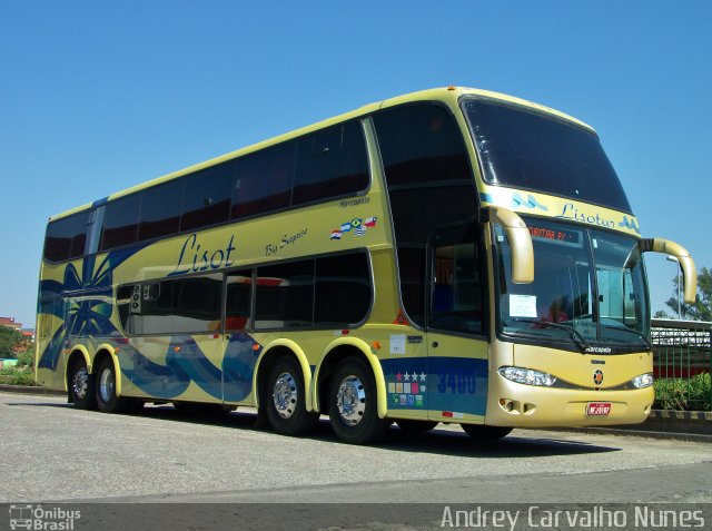 Lisotur Turismo 3400 na cidade de Santa Maria, Rio Grande do Sul, Brasil, por Andrey Carvalho Nunes. Número da foto: #1105909.