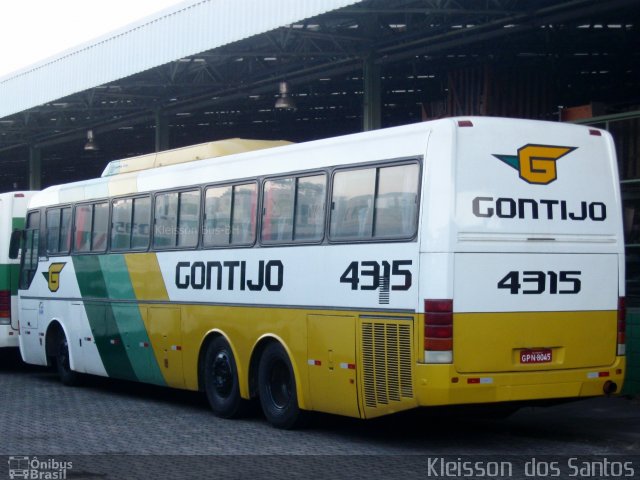 Empresa Gontijo de Transportes 4315 na cidade de Contagem, Minas Gerais, Brasil, por Kleisson  dos Santos. Número da foto: #1105722.
