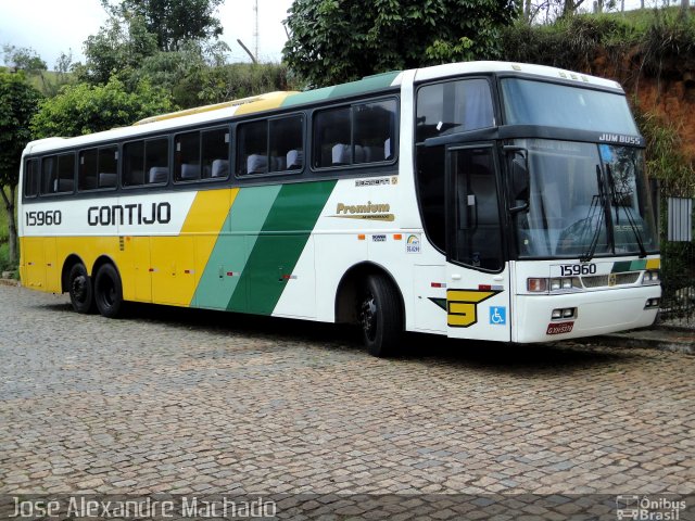 Empresa Gontijo de Transportes 15960 na cidade de João Monlevade, Minas Gerais, Brasil, por J. Alexandre Machado. ID da foto: 1104274.