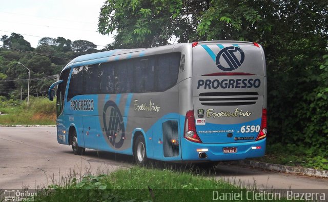 Auto Viação Progresso 6590 na cidade de Recife, Pernambuco, Brasil, por Daniel Cleiton  Bezerra. Número da foto: #1107363.