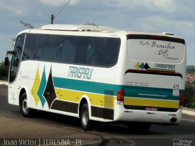 Viação Transpiauí 475 na cidade de Teresina, Piauí, Brasil, por João Victor. Número da foto: #1109969.