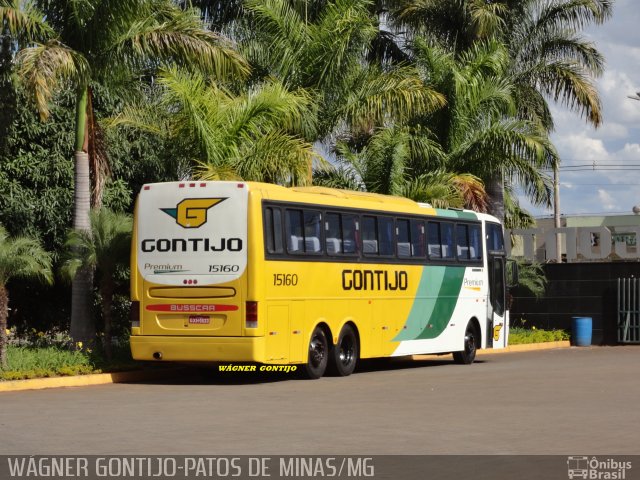 Empresa Gontijo de Transportes 15160 na cidade de Patos de Minas, Minas Gerais, Brasil, por Wagner Gontijo Várzea da Palma-mg. ID da foto: 1111170.