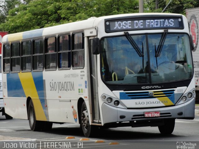 Viação São Joaquim 6009 na cidade de Teresina, Piauí, Brasil, por João Victor. ID da foto: 1110786.