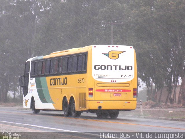 Empresa Gontijo de Transportes 15570 na cidade de Vitória da Conquista, Bahia, Brasil, por Cleber Bus. ID da foto: 1110806.