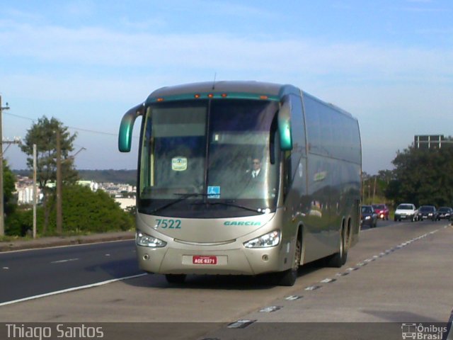 Viação Garcia 7522 na cidade de Campinas, São Paulo, Brasil, por Thiago Santos. Número da foto: #1112987.