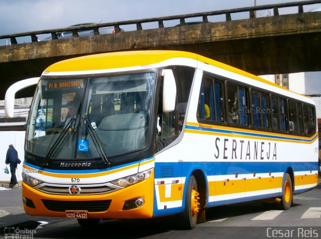 Viação Sertaneja 570 na cidade de Belo Horizonte, Minas Gerais, Brasil, por César Ônibus. Número da foto: #1113840.