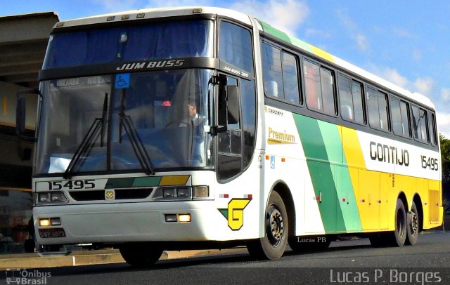 Empresa Gontijo de Transportes 15495 na cidade de Araxá, Minas Gerais, Brasil, por Lucas Borges . ID da foto: 1113056.