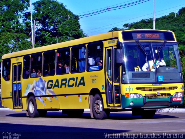 Viação Garcia 7417 na cidade de Maringá, Paraná, Brasil, por Victor Hugo Guedes Pereira. ID da foto: 1115363.