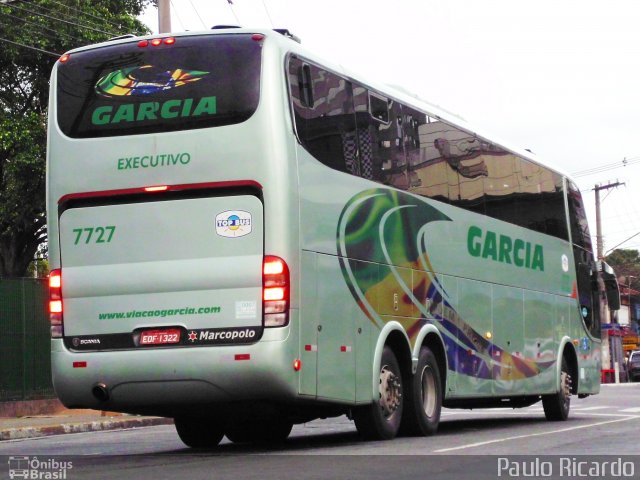 Viação Garcia 7727 na cidade de São Paulo, São Paulo, Brasil, por Paulo Ricardo. ID da foto: 1115871.