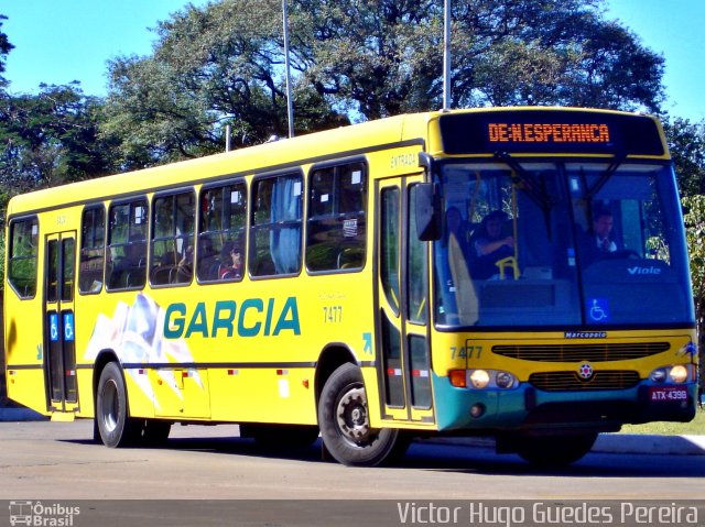 Viação Garcia 7477 na cidade de Maringá, Paraná, Brasil, por Victor Hugo Guedes Pereira. ID da foto: 1115360.