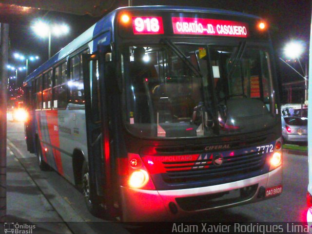 Viação Piracicabana 7772 na cidade de Santos, São Paulo, Brasil, por Adam Xavier Rodrigues Lima. Número da foto: #1115350.
