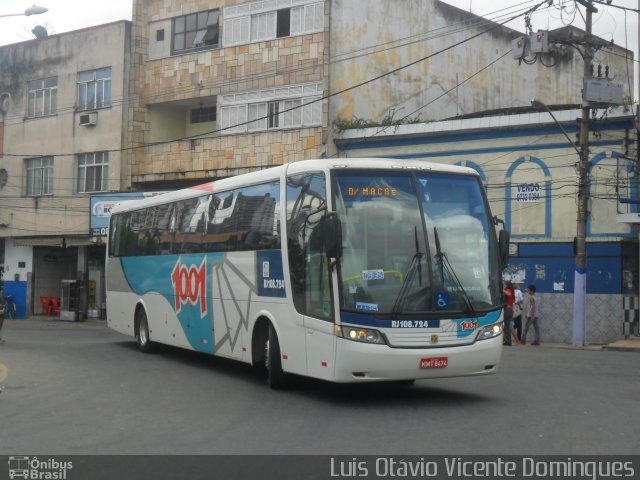 Auto Viação 1001 RJ 108.724 na cidade de Campos dos Goytacazes, Rio de Janeiro, Brasil, por Luis Otávio Vicente Domingues. ID da foto: 1116573.