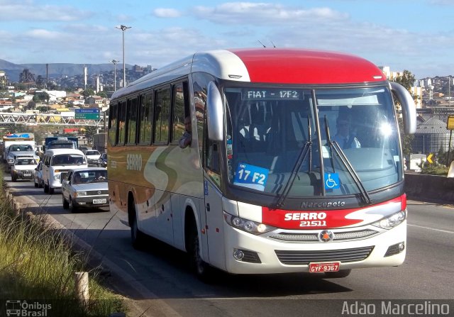 Viação Serro 21511 na cidade de Belo Horizonte, Minas Gerais, Brasil, por Adão Raimundo Marcelino. Número da foto: #1118665.