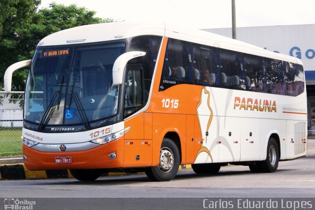 Viação Paraúna 1015 na cidade de Goiânia, Goiás, Brasil, por Carlos Eduardo Lopes. Número da foto: #1118384.