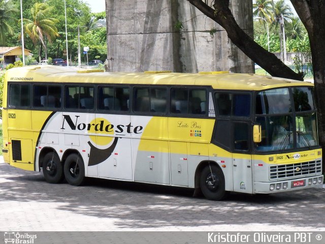 Viação Nordeste 0920 na cidade de João Pessoa, Paraíba, Brasil, por JC  Barboza. Número da foto: #1116682.