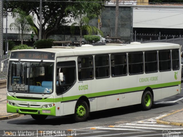 Transporte Coletivo Cidade Verde 03152 na cidade de Teresina, Piauí, Brasil, por João Victor. ID da foto: 1070878.