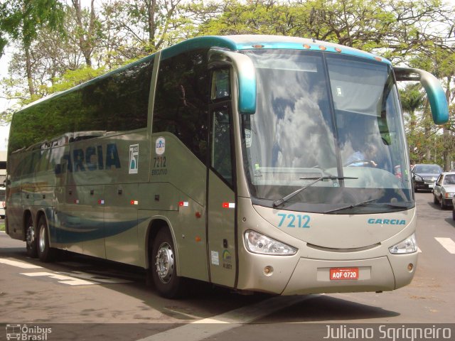 Viação Garcia 7212 na cidade de Jaú, São Paulo, Brasil, por Juliano Sgrigneiro. ID da foto: 1071161.