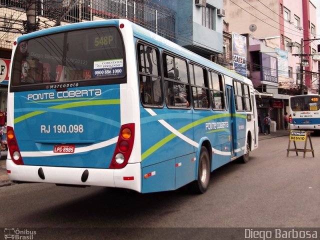 Viação Ponte Coberta RJ 190.098 na cidade de Nilópolis, Rio de Janeiro, Brasil, por Diego Barbosa. Número da foto: #1074547.