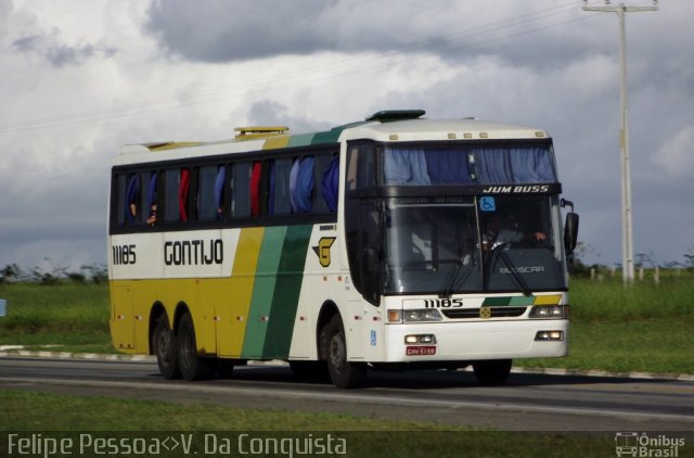 Empresa Gontijo de Transportes 11185 na cidade de Vitória da Conquista, Bahia, Brasil, por Felipe Pessoa de Albuquerque. ID da foto: 1076435.