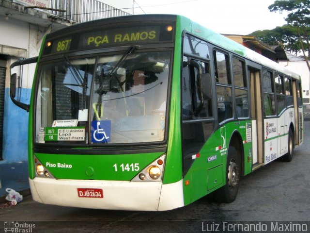 Viação Santa Brígida 1 1415 na cidade de São Paulo, São Paulo, Brasil, por Luiz Fernando Maximo. ID da foto: 1077105.