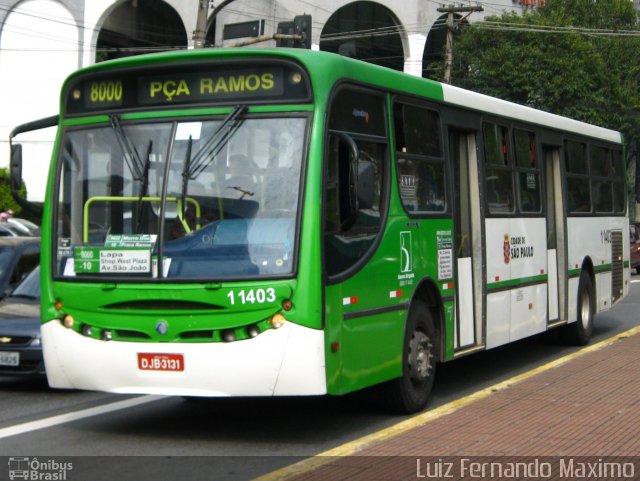 Viação Santa Brígida 1 1403 na cidade de São Paulo, São Paulo, Brasil, por Luiz Fernando Maximo. Número da foto: #1077108.