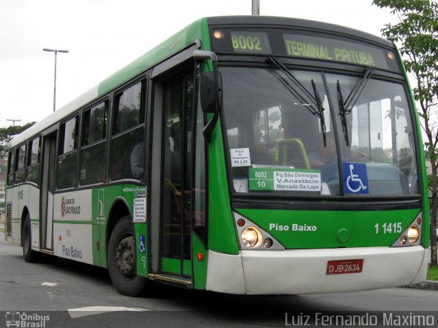 Viação Santa Brígida 1 1415 na cidade de São Paulo, São Paulo, Brasil, por Luiz Fernando Maximo. ID da foto: 1077103.