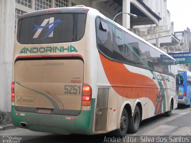 Empresa de Transportes Andorinha 5251 na cidade de Rio de Janeiro, Rio de Janeiro, Brasil, por André Vitor  Silva dos Santos. Número da foto: #1079123.