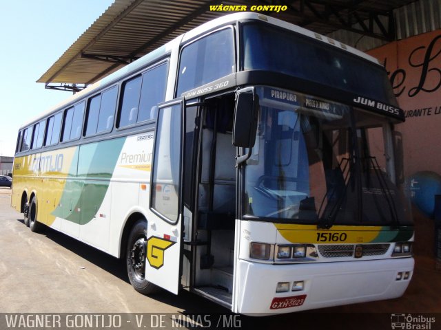 Empresa Gontijo de Transportes 15160 na cidade de Varjão de Minas, Minas Gerais, Brasil, por Wagner Gontijo Várzea da Palma-mg. Número da foto: #1080975.